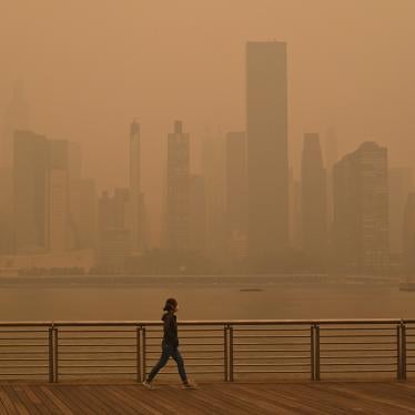 Wildfire smoke covers the New York City skyline, June 7, 2023.