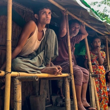 Internally displaced Rohingya Muslims at the Thet Kay Pyin camp in Sittwe, Rakhine State, Myanmar, June 5, 2021.