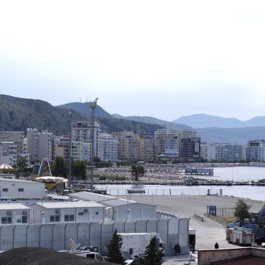 A migrant reception center at the port of Shenjin, northwestern Albania, June 5, 2024.