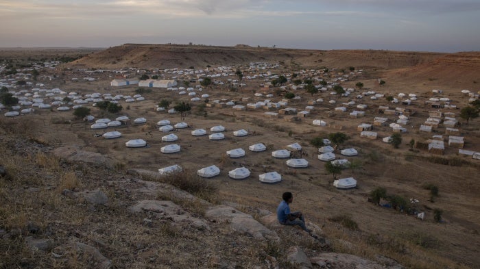 Umm Rakouba refugee camp, hosting people who fled the conflict in the Tigray region of Ethiopia, in Qadarif, eastern Sudan, December 14, 2020. 