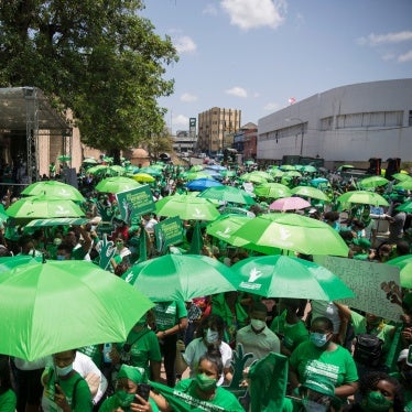 A demonstration to demand legal abortion, in Santo Domingo, Dominican Republic, on May 23, 2021.