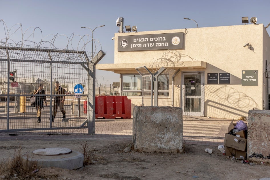 Sde Teiman, an army base in the Negev desert of Israel, on May 31, 2024.  