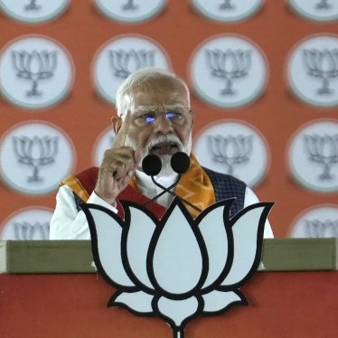  Indian Prime Minister Narendra Modi speaks at a public rally ahead of polling in the national election in Hyderabad, India, May 10, 2024.