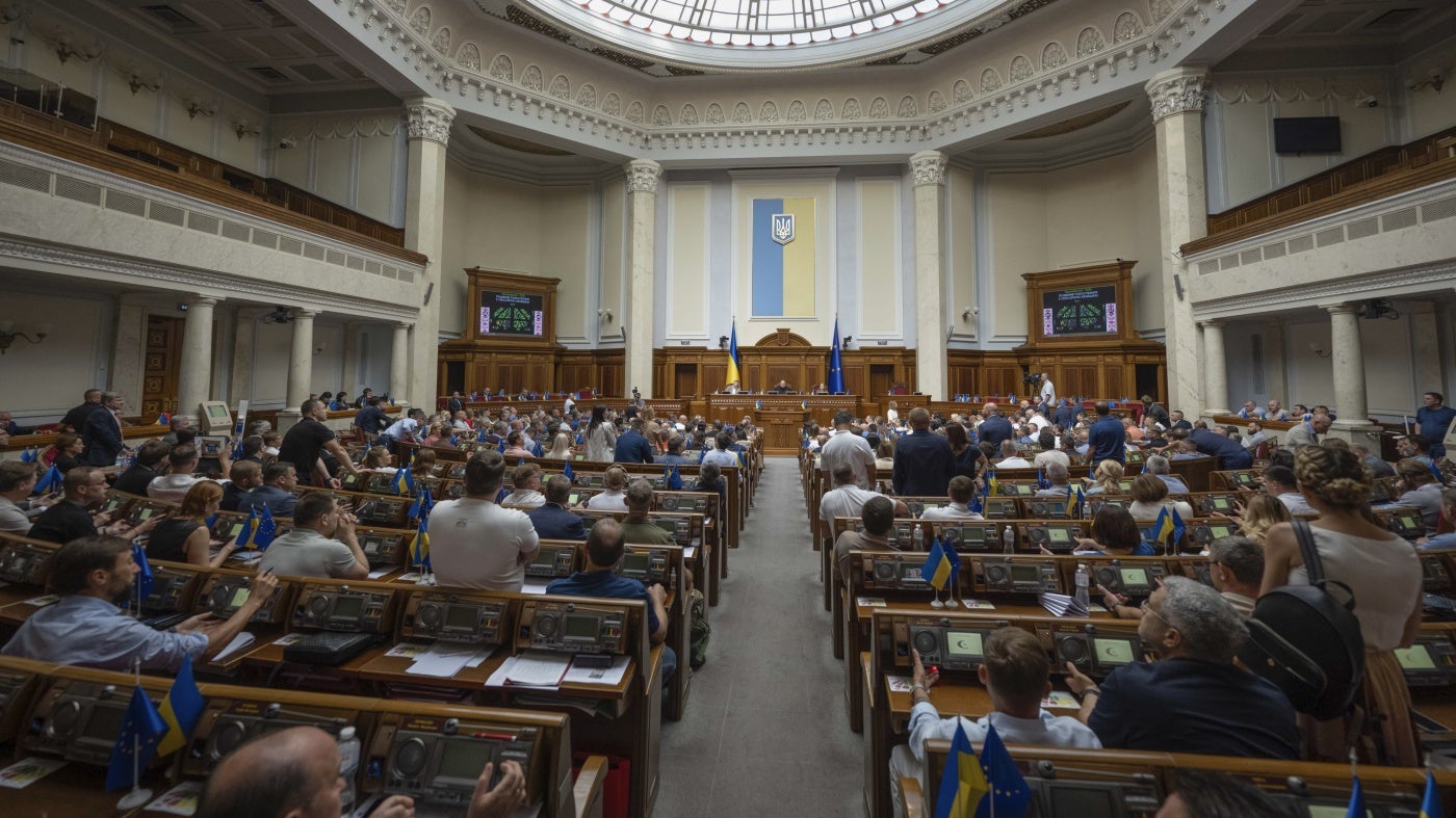 Заседание украинского парламента в Киеве (Украина), 21 августа 2024 года. 