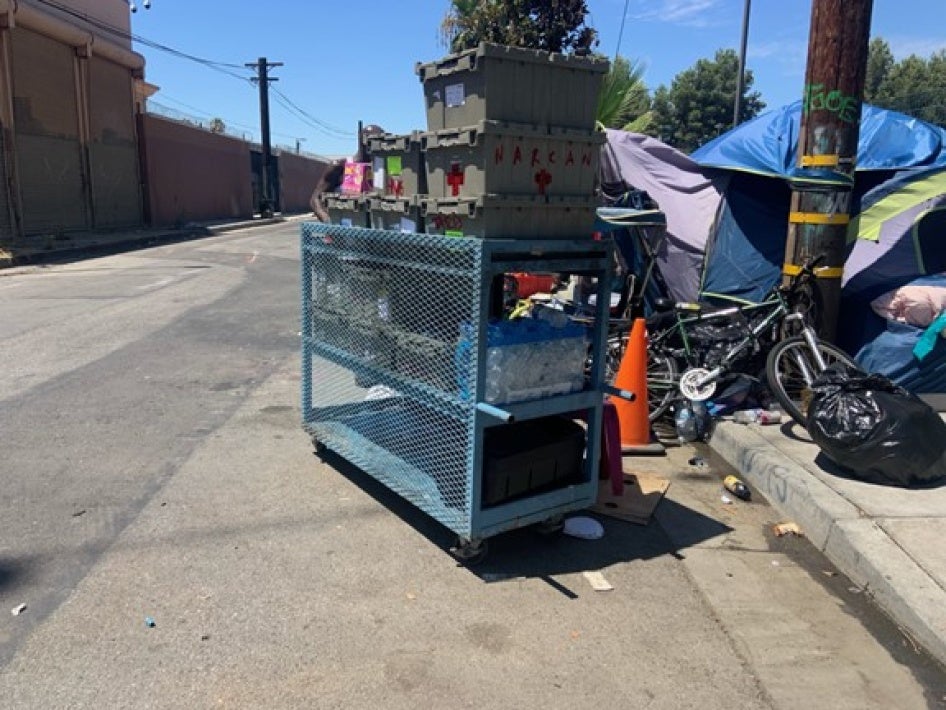 Metal cabinet on the street